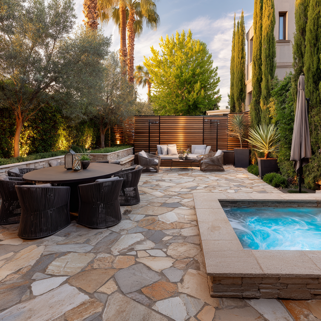 Outdoor healing space at TGE Trusted Helpline in Torrance, California